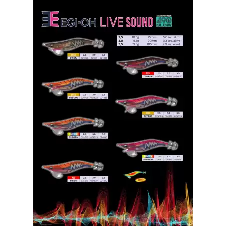 YAMASHITA EGI SUTTE Q LIVE SOUND 490NM SIZE 3.0 colors 2020