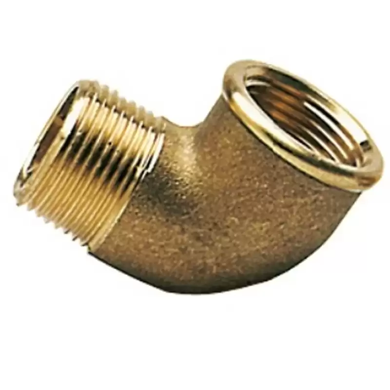 Gomito 90° ottone maschio/femmina Filetto 1"