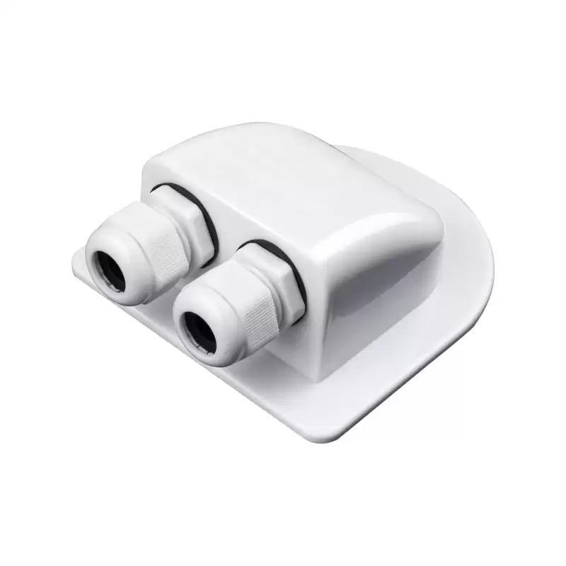 Doppia ghiandola di ingresso del cavo solare, impermeabile solare fotovoltaico staffa di plastica curvo connettore cavo ABS