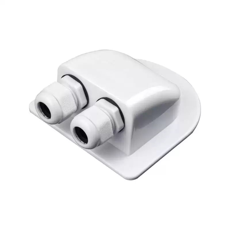 Doppia ghiandola di ingresso del cavo solare, impermeabile solare fotovoltaico staffa di plastica curvo connettore cavo ABS